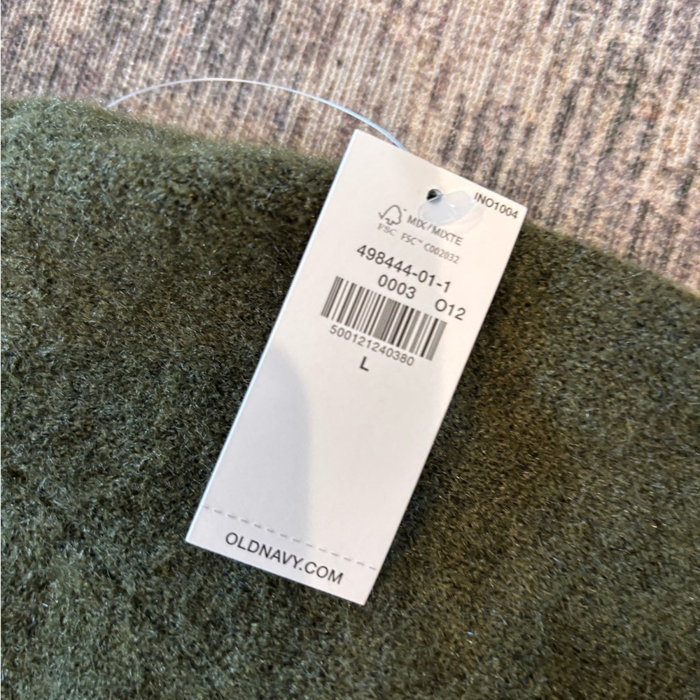 Old Navy Women's Dark Green Crewneck Sweater - Picture 3 of 3